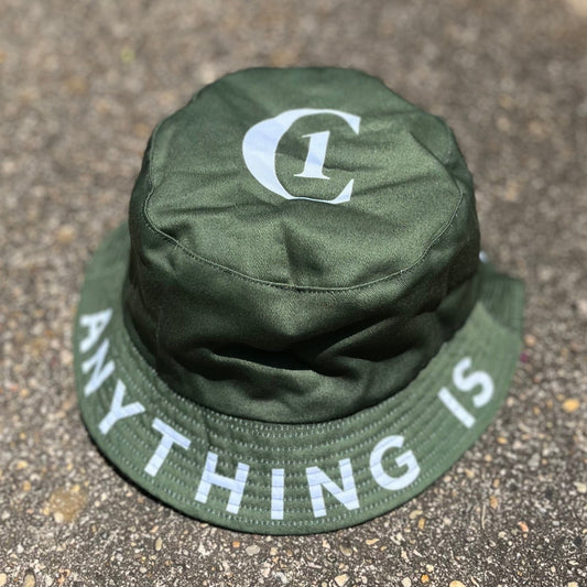 Military Green Reversible Bucket Hat - Versatile Outdoor Headwear