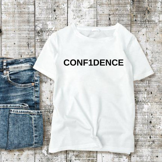 CONF1DENCE TEE (WHITE)